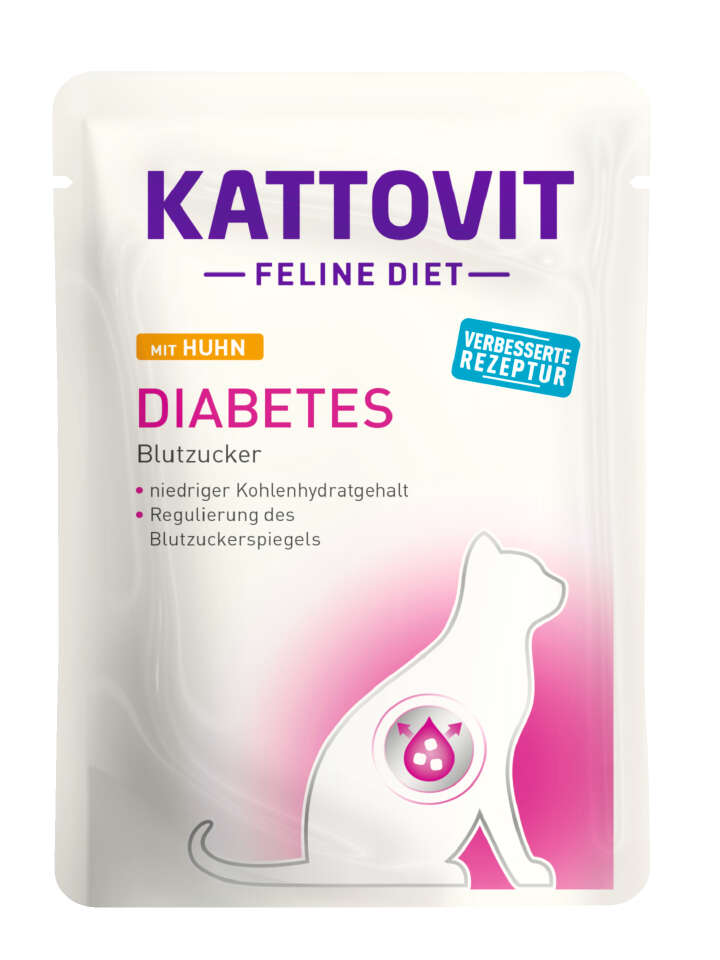 KATTOVIT Katzen-Nassfutter Diabetes/Gewicht Huhn